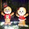 Christmas Inflatable Decoration, 5FT Set of 2 Blowup Welcome Gingerbread Man Couple, Adorable Xmas Inflatable Ginger Bread Man for Winter Holiday Garden Yard Lawn Outdoor Indoor Decor